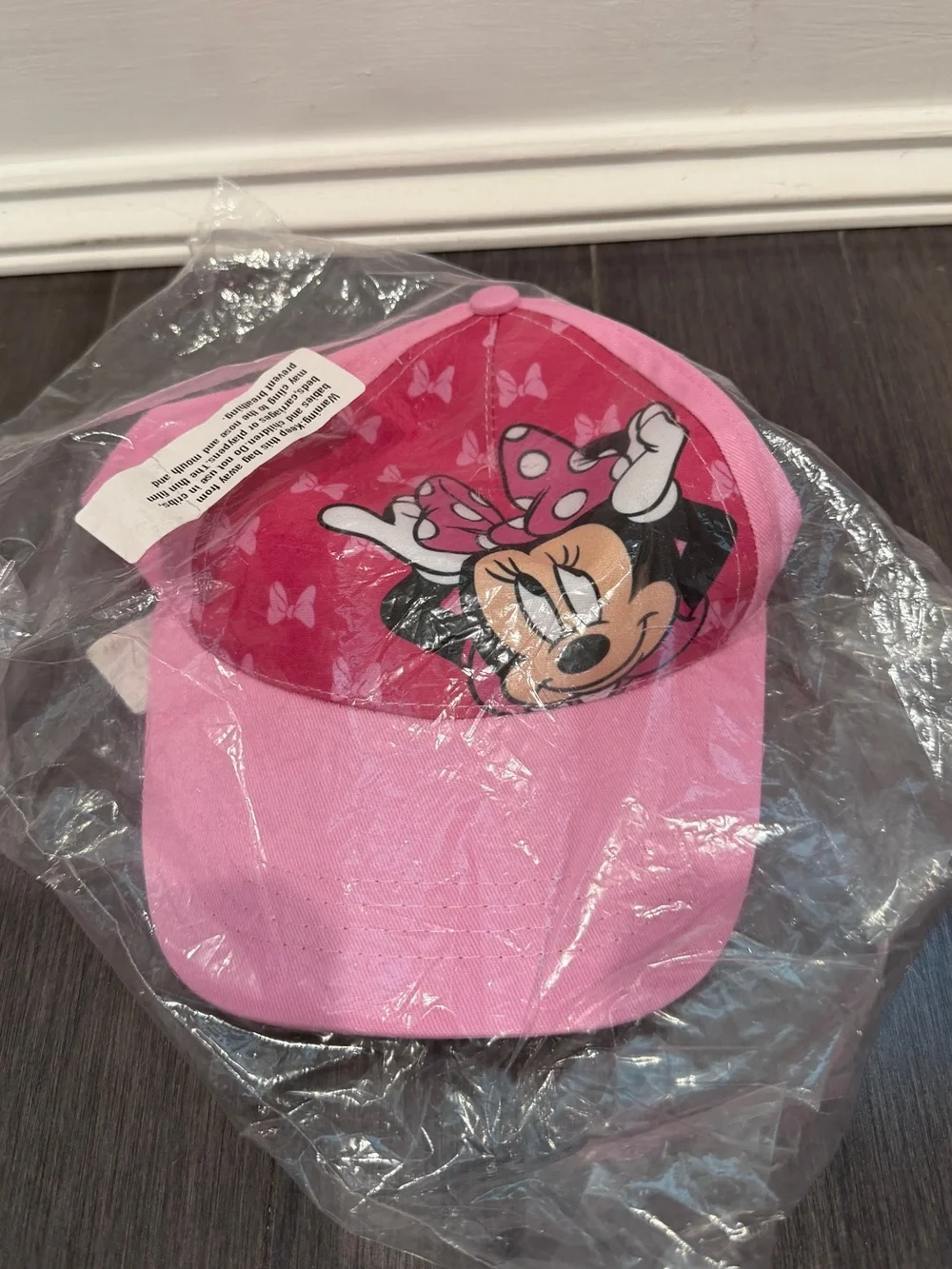 NWT Disney Pink Minnie Mouse Girls Kids Baseball Cap - Pink and Magenta Bow